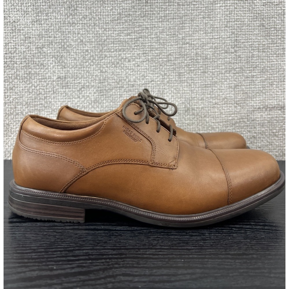 Rockport Men's Hydro Shield‎ Waterproof Cap Toe V814 79 Brown Shoes Size 10